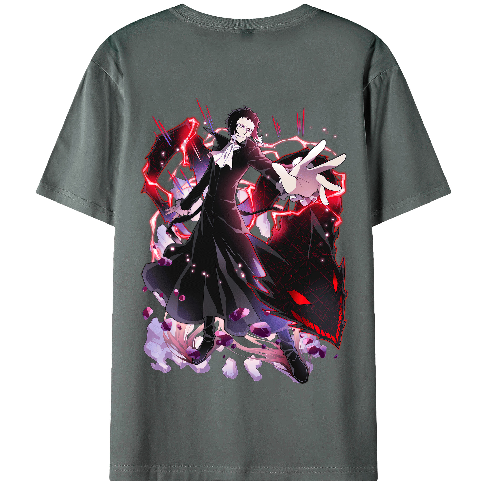 （画像用） 文豪ストレイドッグス Bungo Stray Dogs 綿100％半袖Tシャツ（背面プリント）